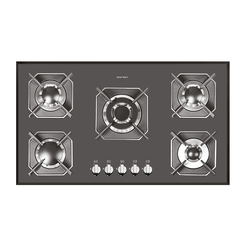 اجاق گاز 5 شعله شیشه ای مدل PB-5209 پرنیان PARNIAN STEEL 